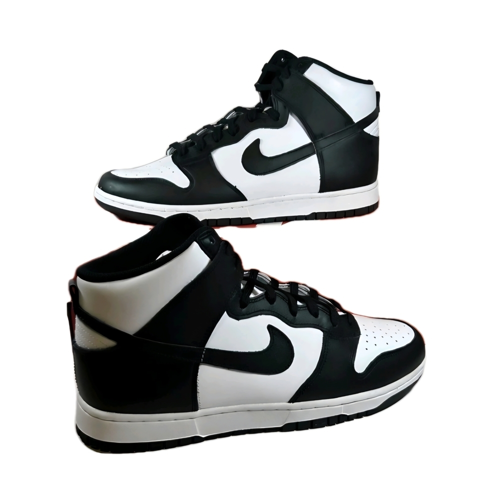Nike Dunk High Retro Sneakers Black White ‘Panda' US Men's Size 10